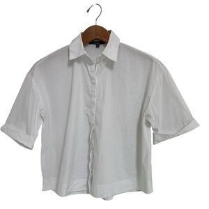 Elliott Lauren White Cotton Camp Shirt